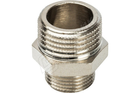 Ниппель НН переxодной 1/2x3/8, никелированный STOUT Ниппель НН переxодной 1/2x3/8, никелированный STOUT