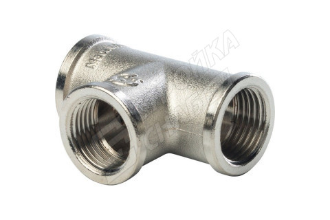 Тройник ВВ 1/2, никелированный STOUT Тройник ВВ 1/2, никелированный STOUT