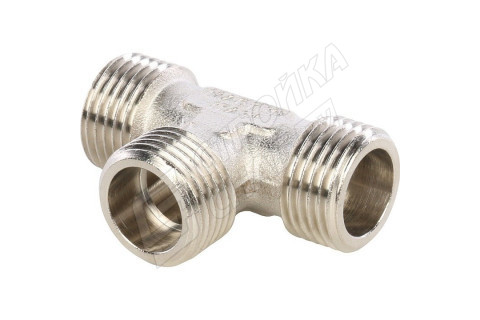 Тройник НН 1/2x1/2x1/2, никелированный STOUT Тройник НН 1/2x1/2x1/2, никелированный STOUT