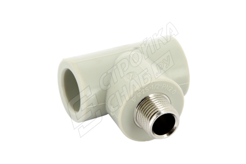 Тройник PPR с наружной резьбой 25x1/2 Тройник PPR с наружной резьбой 25x1/2