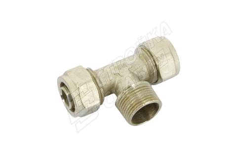 Тройник обжимной с наружной резьбой 20x3/4 Тройник обжимной с наружной резьбой 20x3/4