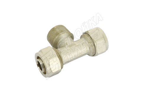 Тройник обжимной с наружной резьбой 20x3/4 Тройник обжимной с наружной резьбой 20x3/4