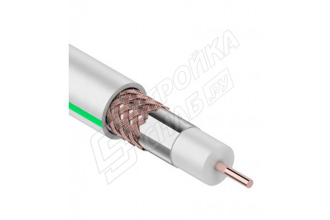 Кабель коаксиальный телевизионный SAT 703B 1x1 мм экранированный Rexant Green Line (100 м) Кабель коаксиальный телевизионный SAT 703B 1x1 мм экранированный Rexant Green Line (100 м)