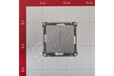 Выключатель Schneider Electric Atlas Design ATN000351 двухклавишный скрытая установка алюминий Выключатель Schneider Electric Atlas Design ATN000351 двухклавишный скрытая установка алюминий