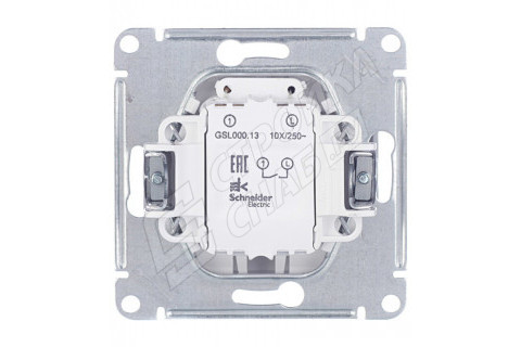 Выключатель Schneider Electric Glossa GSL000113 одноклавишный скрытая установка белый с подсветкой Выключатель Schneider Electric Glossa GSL000113 одноклавишный скрытая установка белый с подсветкой