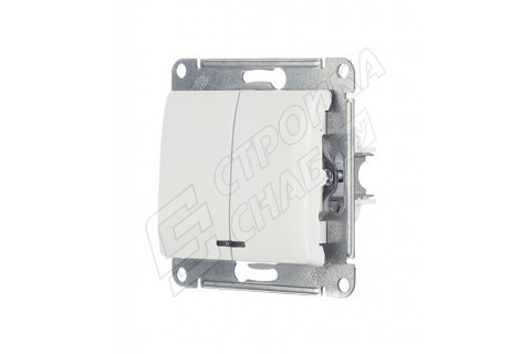 Выключатель Schneider Electric Glossa GSL000153 двухклавишный скрытая установка белый с подсветкой Выключатель Schneider Electric Glossa GSL000153 двухклавишный скрытая установка белый с подсветкой