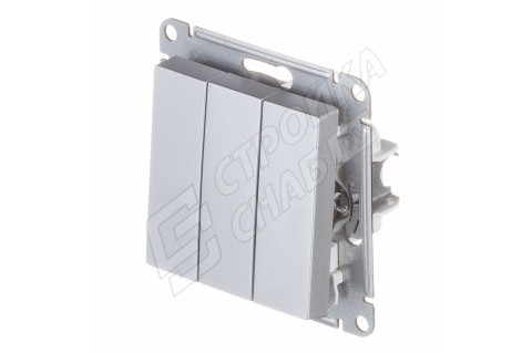 Выключатель Schneider Electric Atlas Design ATN000331 трехклавишный скрытая установка алюминий Выключатель Schneider Electric Atlas Design ATN000331 трехклавишный скрытая установка алюминий