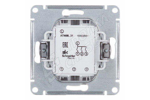 Выключатель Schneider Electric Atlas Design ATN000331 трехклавишный скрытая установка алюминий Выключатель Schneider Electric Atlas Design ATN000331 трехклавишный скрытая установка алюминий