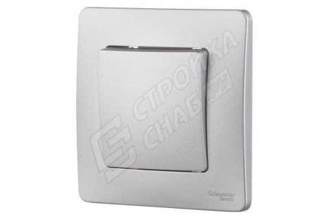 Выключатель с рамкой Schneider Electric Blanca BLNVS010103 одноклавишный скрытая установка алюминий Выключатель с рамкой Schneider Electric Blanca BLNVS010103 одноклавишный скрытая установка алюминий