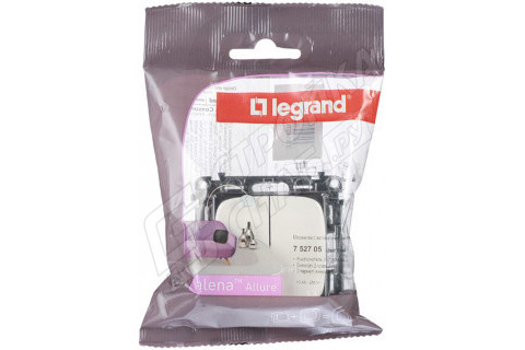 Выключатель Legrand Valena Allure 752705 двухклавишный скрытая установка белый Выключатель Legrand Valena Allure 752705 двухклавишный скрытая установка белый