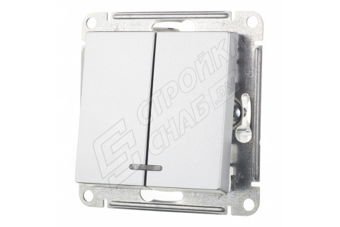 Выключатель Schneider Electric Atlas Design ATN000353 двухклавишный скрытая установка алюминий с подсветкой Выключатель Schneider Electric Atlas Design ATN000353 двухклавишный скрытая установка алюминий с подсветкой