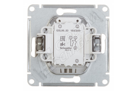 Выключатель Schneider Electric Glossa GSL000353 двухклавишный скрытая установка алюминий IP20 с подсветкой Выключатель Schneider Electric Glossa GSL000353 двухклавишный скрытая установка алюминий IP20 с подсветкой