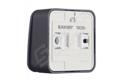 Выключатель Schneider Electric Blanca BLNVA105016 двухклавишный открытая установка антрацит Выключатель Schneider Electric Blanca BLNVA105016 двухклавишный открытая установка антрацит
