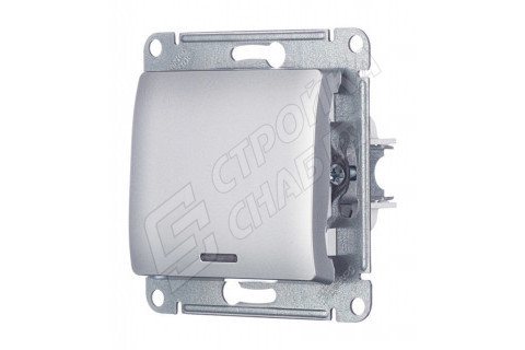 Выключатель Schneider Electric Glossa GSL000313 одноклавишный скрытая установка алюминий с подсветкой Выключатель Schneider Electric Glossa GSL000313 одноклавишный скрытая установка алюминий с подсветкой