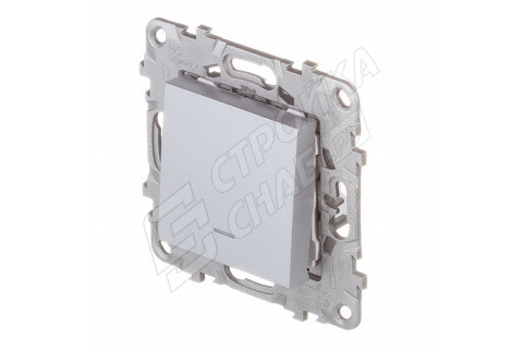 Выключатель Schneider Electric Unica NEW NU520130N одноклавишный скрытая установка алюминий с подсветкой Выключатель Schneider Electric Unica NEW NU520130N одноклавишный скрытая установка алюминий с подсветкой