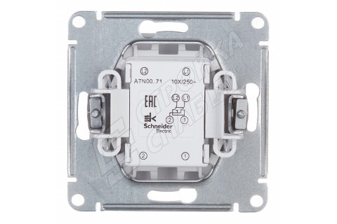 Переключатель Schneider Electric Atlas Design ATN000171 одноклавишный перекрестный скрытая установка белый Переключатель Schneider Electric Atlas Design ATN000171 одноклавишный перекрестный скрытая установка белый