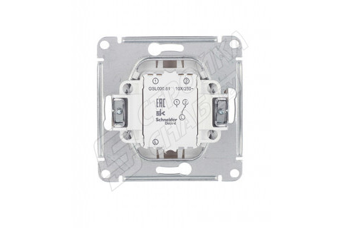 Переключатель Schneider Electric Glossa GSL000461 одноклавишный на 2 направления скрытая установка титан Переключатель Schneider Electric Glossa GSL000461 одноклавишный на 2 направления скрытая установка титан