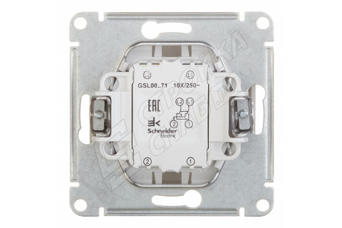 Переключатель Schneider Electric Glossa GSL000371 одноклавишный перекрестный скрытая установка алюминий IP20 Переключатель Schneider Electric Glossa GSL000371 одноклавишный перекрестный скрытая установка алюминий IP20