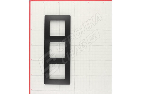 Рамка Legrand Etika 672583 трехместная универсальная антрацит Рамка Legrand Etika 672583 трехместная универсальная антрацит