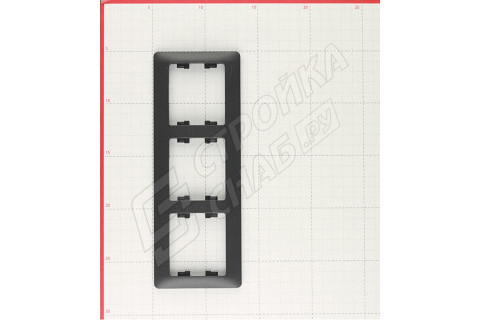 Рамка Schneider Electric Glossa GSL000703 трехместная горизонтальная антрацит Рамка Schneider Electric Glossa GSL000703 трехместная горизонтальная антрацит