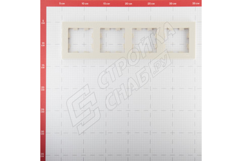 Рамка Schneider Electric Atlas Design ATN000204 четырехместная универсальная бежевая Рамка Schneider Electric Atlas Design ATN000204 четырехместная универсальная бежевая