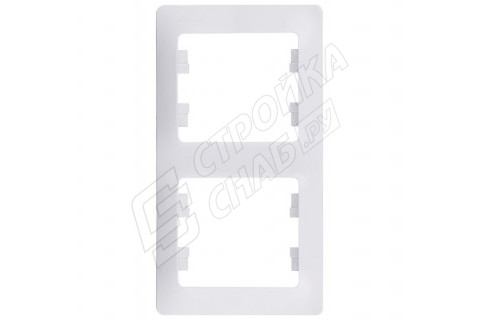 Рамка Schneider Electric Glossa GSL000106 двухместная вертикальная белая Рамка Schneider Electric Glossa GSL000106 двухместная вертикальная белая