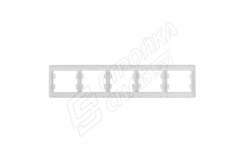 Рамка Schneider Electric Glossa GSL000105 пятиместная горизонтальная белая IP20 Рамка Schneider Electric Glossa GSL000105 пятиместная горизонтальная белая IP20