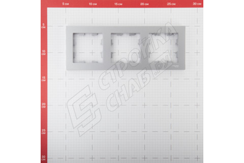 Рамка Schneider Electric Atlas Design ATN000303 трехместная универсальная алюминий Рамка Schneider Electric Atlas Design ATN000303 трехместная универсальная алюминий