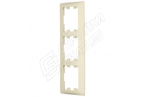 Рамка Schneider Electric Glossa GSL000203 трехместная горизонтальная бежевая Рамка Schneider Electric Glossa GSL000203 трехместная горизонтальная бежевая