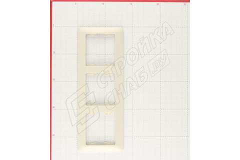 Рамка Schneider Electric Glossa GSL000203 трехместная горизонтальная бежевая Рамка Schneider Electric Glossa GSL000203 трехместная горизонтальная бежевая