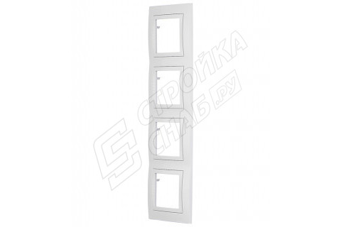 Рамка Schneider Electric Unica MGU2.008.18 четырехместная универсальная белая Рамка Schneider Electric Unica MGU2.008.18 четырехместная универсальная белая