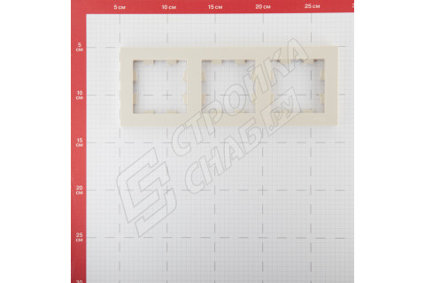 Рамка Schneider Electric Atlas Design ATN000203 трехместная универсальная бежевая Рамка Schneider Electric Atlas Design ATN000203 трехместная универсальная бежевая