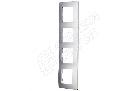 Рамка Legrand Etika 672554 четырехместная универсальная алюминий Рамка Legrand Etika 672554 четырехместная универсальная алюминий