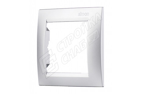Рамка Simon 15 1500610-033 одноместная универсальная алюминий Рамка Simon 15 1500610-033 одноместная универсальная алюминий