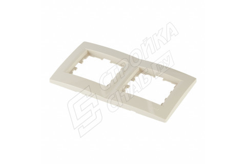 Рамка Lezard KARINA 707-0300-147 двухместная горизонтальная крем Рамка Lezard KARINA 707-0300-147 двухместная горизонтальная крем
