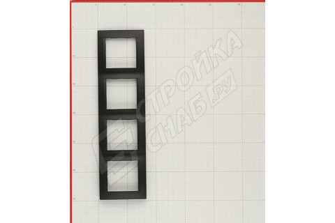 Рамка Simon 15 1500640-038 четырехместная универсальная графит Рамка Simon 15 1500640-038 четырехместная универсальная графит