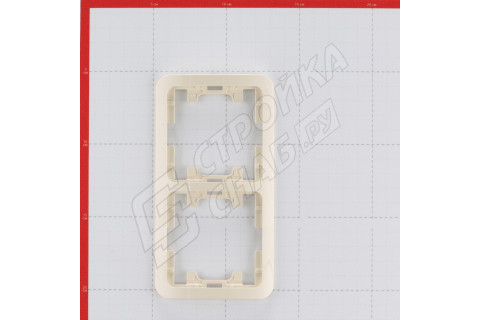 Рамка Makel Mimoza 32012 двухместная горизонтальная бежевая Рамка Makel Mimoza 32012 двухместная горизонтальная бежевая