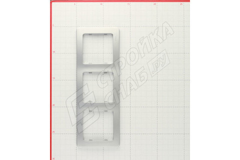 Рамка HEGEL Master Р403-06 трехместная горизонтальная серебро Рамка HEGEL Master Р403-06 трехместная горизонтальная серебро