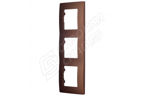 Рамка Legrand Etika 672573 трехместная универсальная какао Рамка Legrand Etika 672573 трехместная универсальная какао
