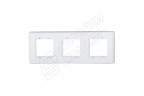 Рамка Schneider Electric Unica NEW STUDIO NU200630 трехместная универсальная алюминий Рамка Schneider Electric Unica NEW STUDIO NU200630 трехместная универсальная алюминий
