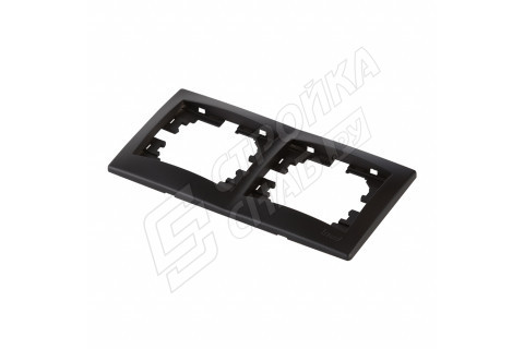 Рамка Lezard MIRA 701-4200-147 двухместная горизонтальная черный бархат Рамка Lezard MIRA 701-4200-147 двухместная горизонтальная черный бархат