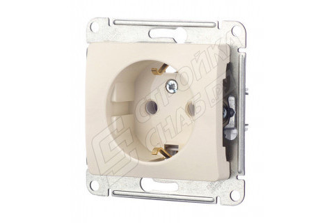 Розетка Schneider Electric Glossa GSL000243 скрытая установка бежевый с заземлением Розетка Schneider Electric Glossa GSL000243 скрытая установка бежевый с заземлением