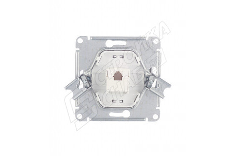 Розетка компьютерная Schneider Electric Glossa GSL000181K скрытая установка белый один модуль RJ45 Розетка компьютерная Schneider Electric Glossa GSL000181K скрытая установка белый один модуль RJ45