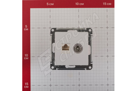 Розетка телевизионная/компьютерная Schneider Electric Atlas Design ATN000189 скрытая установка белая модули TV и RJ45 Розетка телевизионная/компьютерная Schneider Electric Atlas Design ATN000189 скрытая установка белая модули TV и RJ45