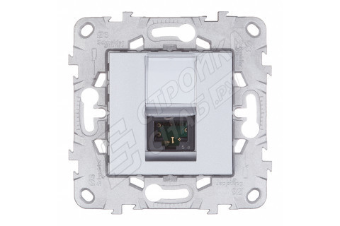 Розетка компьютерная Schneider Electric Unica NEW NU541130 скрытая установка алюминий один модуль RJ45 cat 5е UTP Розетка компьютерная Schneider Electric Unica NEW NU541130 скрытая установка алюминий один модуль RJ45 cat 5е UTP