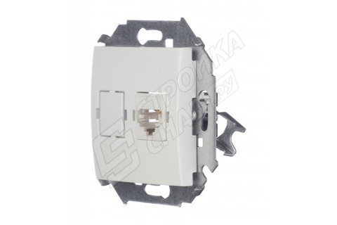 Розетка компьютерная Simon 15 1591598-030 скрытая установка белая один модуль RJ45 cat 5e Розетка компьютерная Simon 15 1591598-030 скрытая установка белая один модуль RJ45 cat 5e