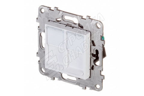 Розетка компьютерная Schneider Electric Unica NEW NU542018 скрытая установка белая модули RJ45 cat 5 и RJ45 cat 5е UTP Розетка компьютерная Schneider Electric Unica NEW NU542018 скрытая установка белая модули RJ45 cat 5 и RJ45 cat 5е UTP