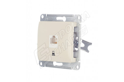 Розетка компьютерная Schneider Electric Glossa GSL000281K скрытая установка бежевый один модуль RJ45 Розетка компьютерная Schneider Electric Glossa GSL000281K скрытая установка бежевый один модуль RJ45