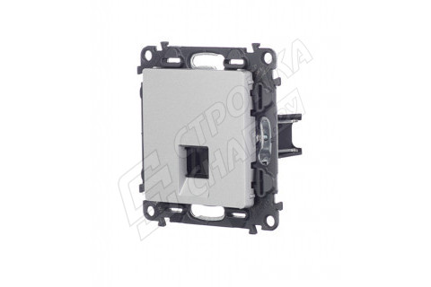 Розетка компьютерная Legrand Valena LIFE 753640 скрытая установка алюминий один модуль RJ45 cat 5е UTP Розетка компьютерная Legrand Valena LIFE 753640 скрытая установка алюминий один модуль RJ45 cat 5е UTP