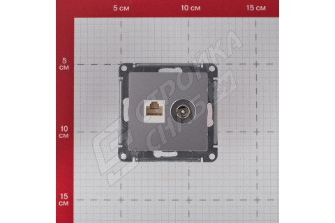 Розетка телевизионная/компьютерная Schneider Electric Atlas Design ATN000389 скрытая установка алюминий модули TV и RJ45 Розетка телевизионная/компьютерная Schneider Electric Atlas Design ATN000389 скрытая установка алюминий модули TV и RJ45